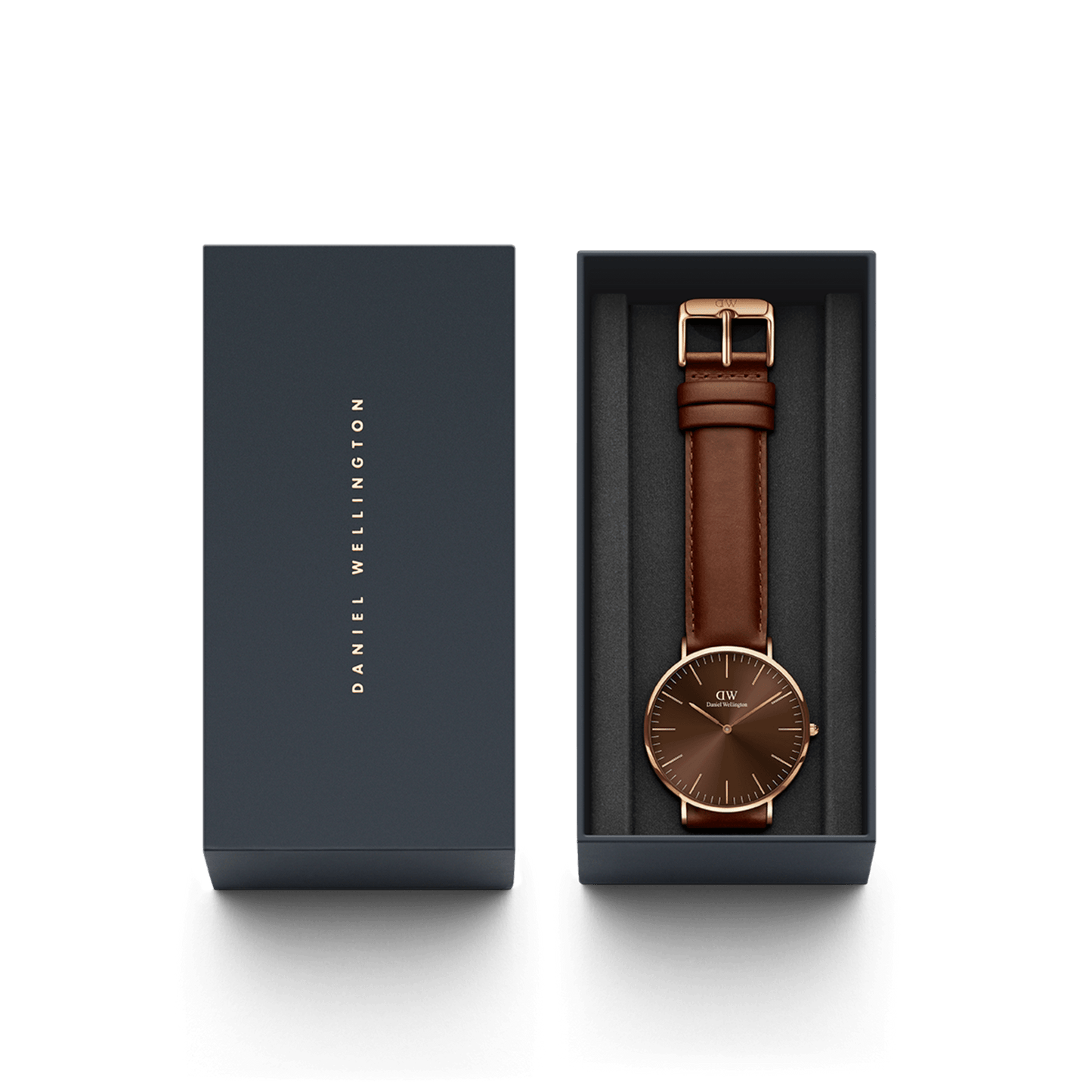 DW Classic St Mawes Amber Rose Gold Watch