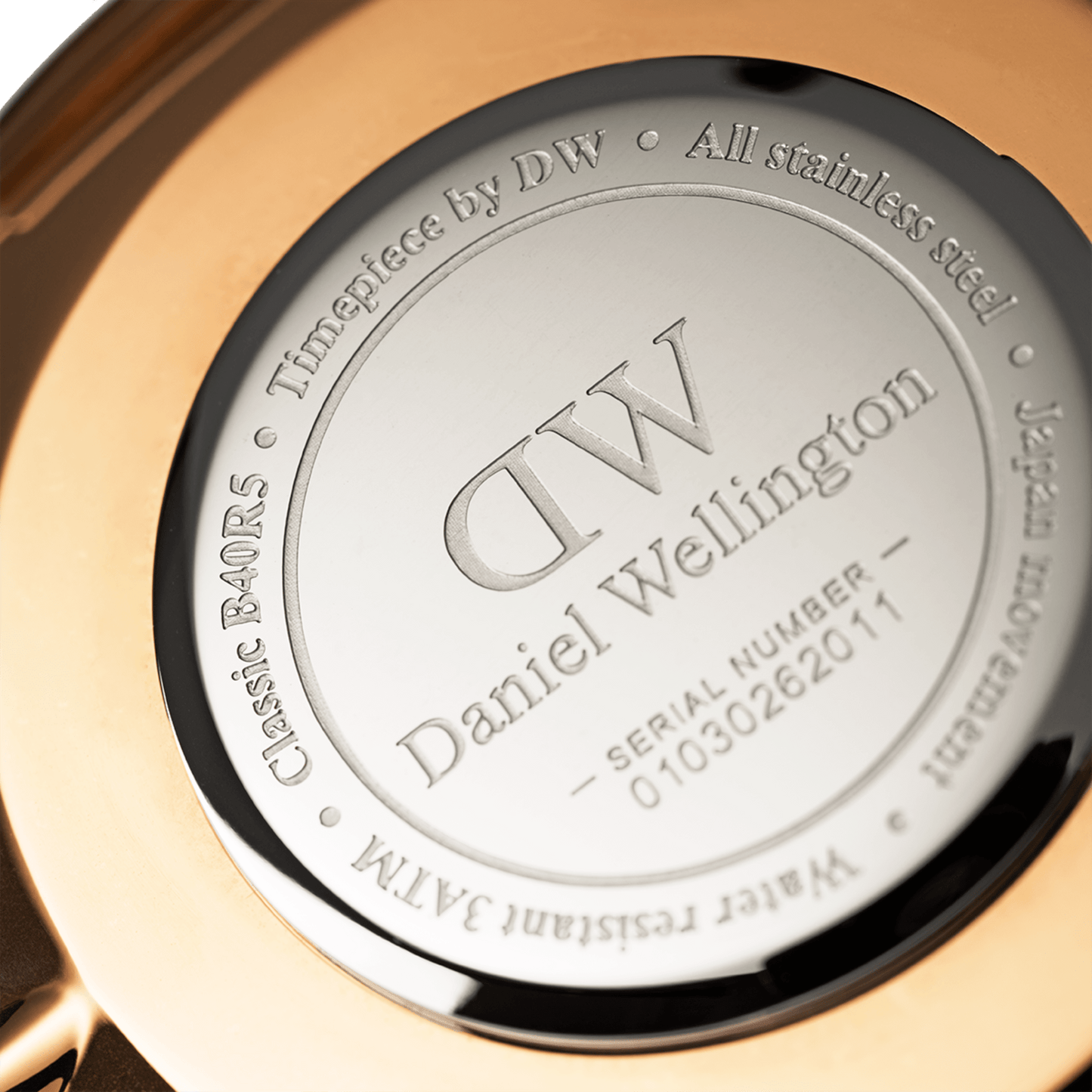 DW Classic Reading Black Rose Gold Watch