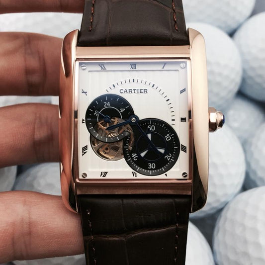 CARTIER TANK MC TOURBILLON SECOND TIME ROSE GOLD LIMITED EDITION