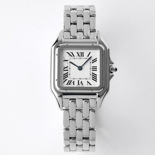 CARTIER PANTHERE 27MM SILVER CASE WHITE DIAL
