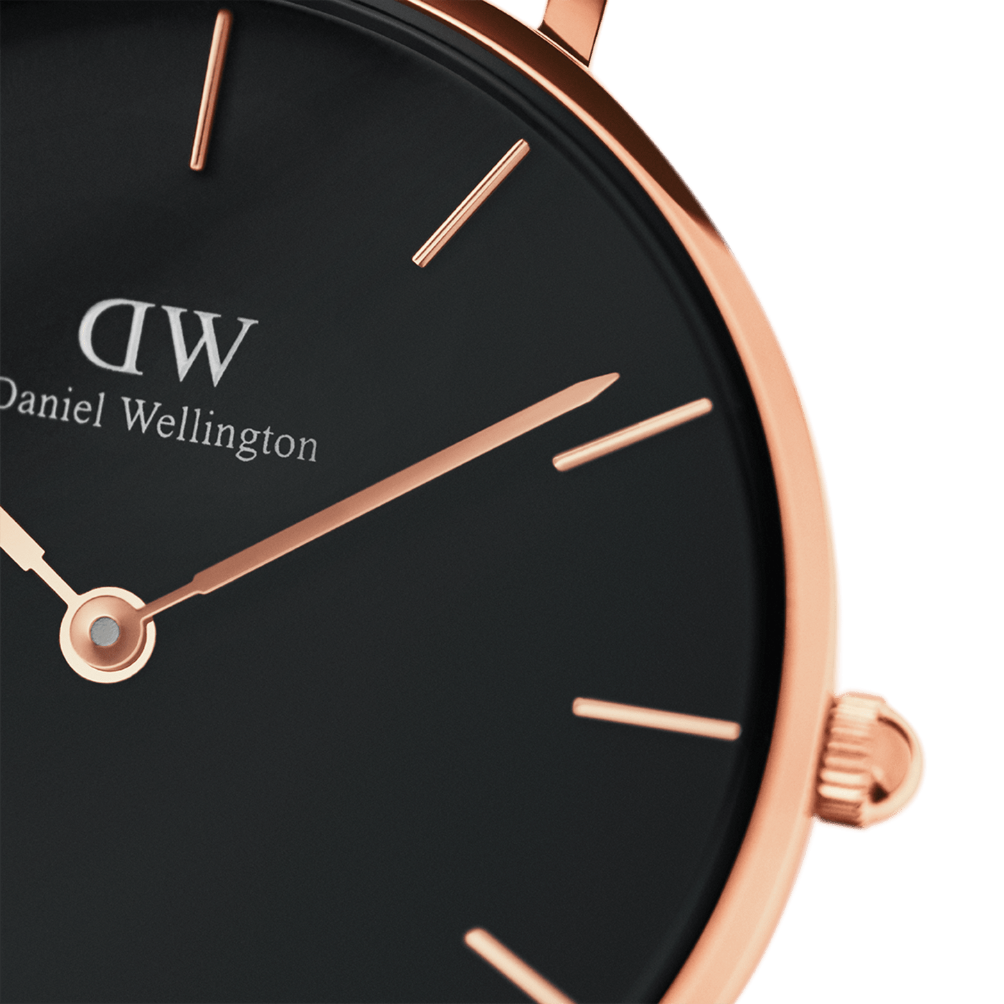 DW Petite Cornwall Black Rose Gold