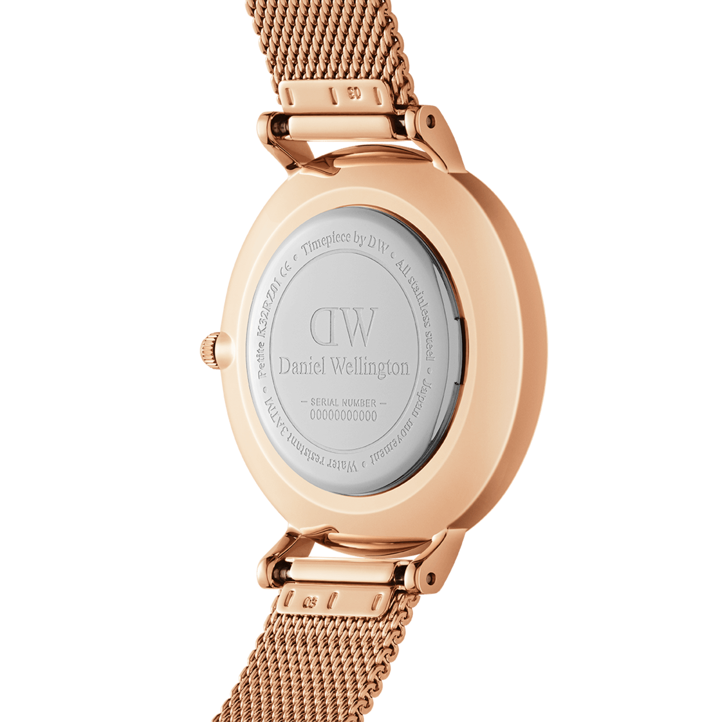 DW Petite Melrose Black Rose Gold Watch