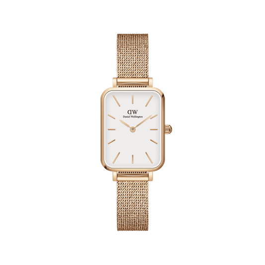 DW Quadro Pressed Melrose Rose Gold Watch