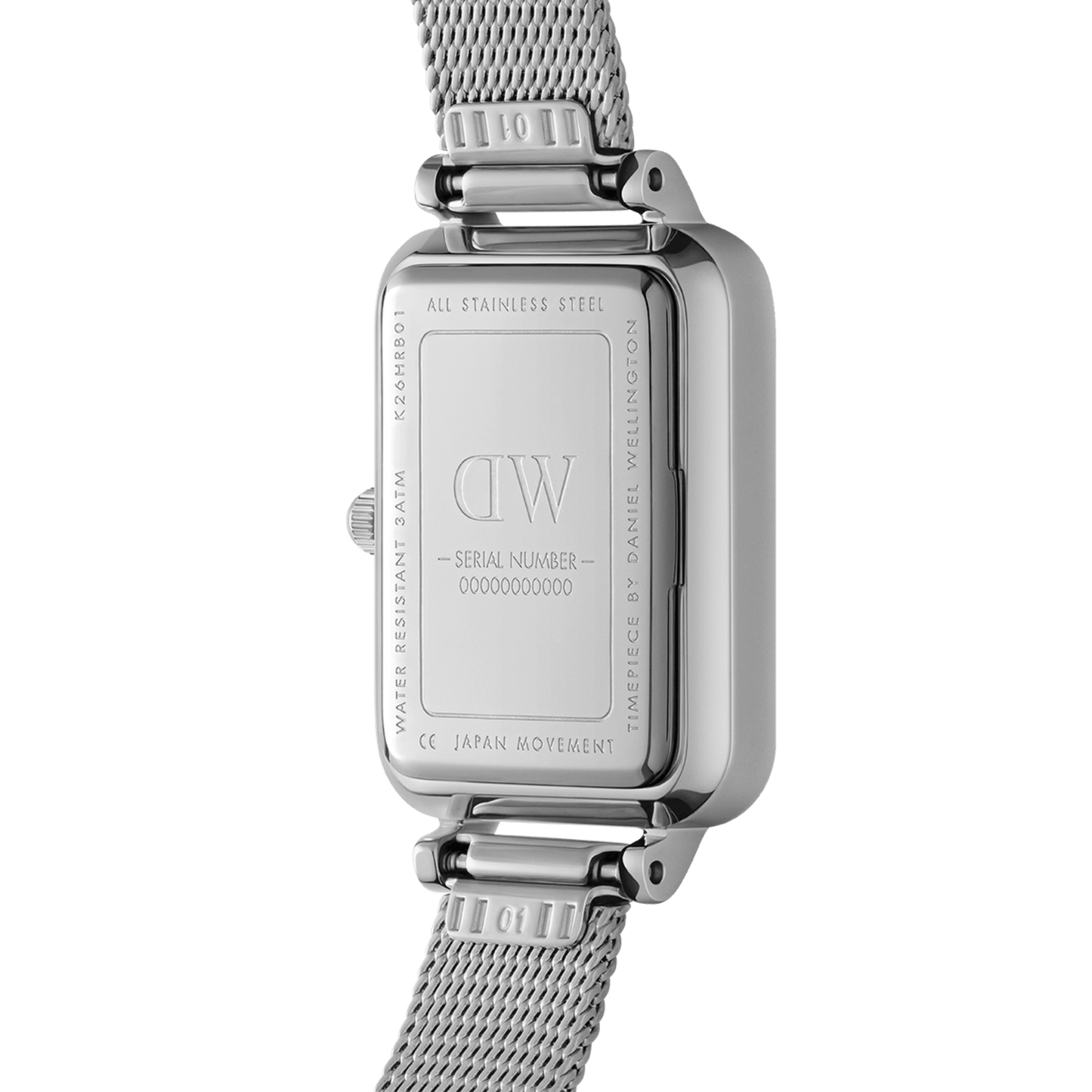 DW Quadro Pressed Unitone Silver Watch