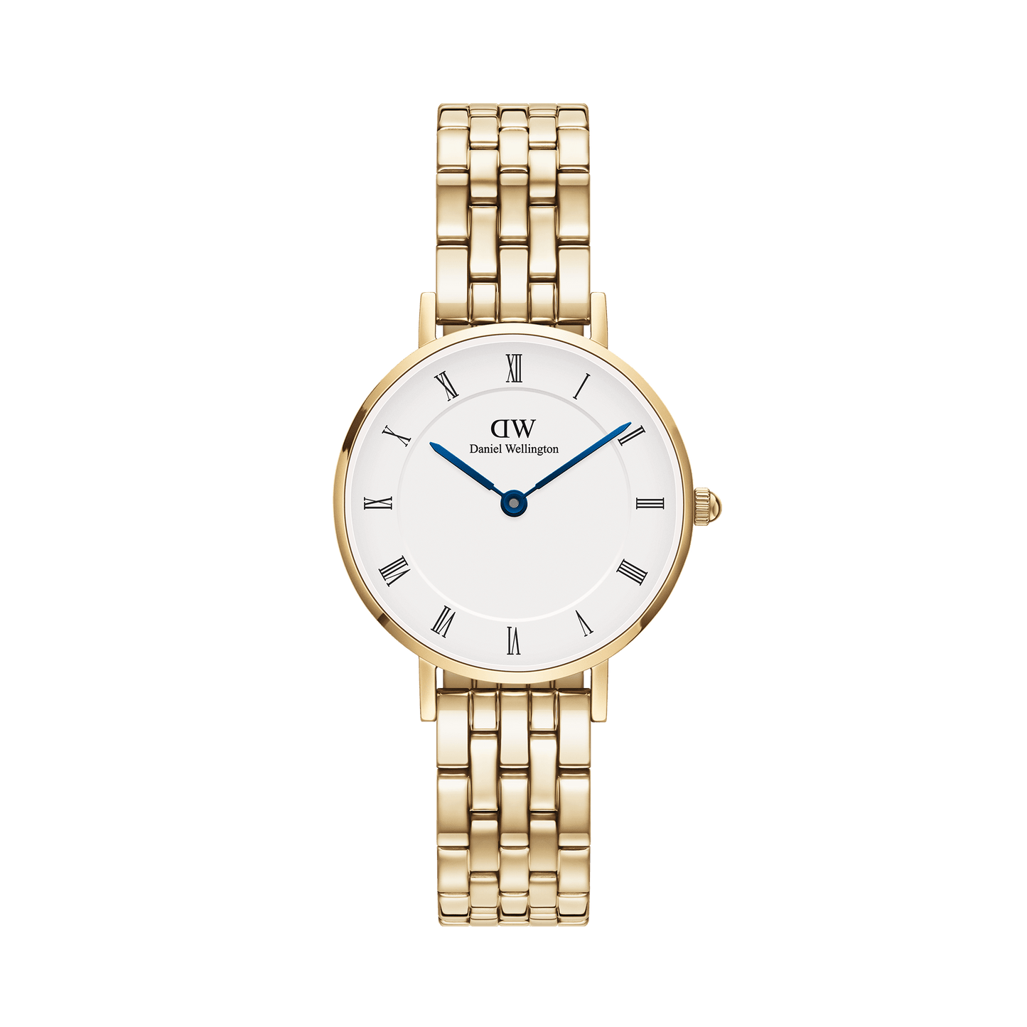 DW Petite Roman Numerals 5-Link Gold Watch