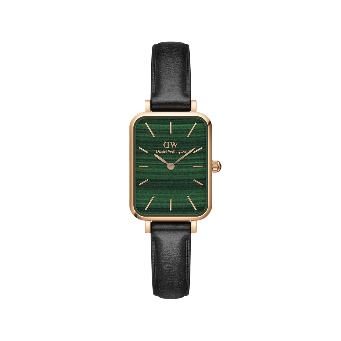 DW Quadro Pressed Sheffield Green Rose Gold Watch