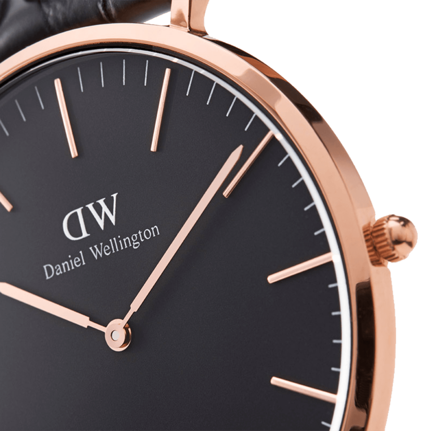DW Classic Cornwall Black Rose Gold Watch