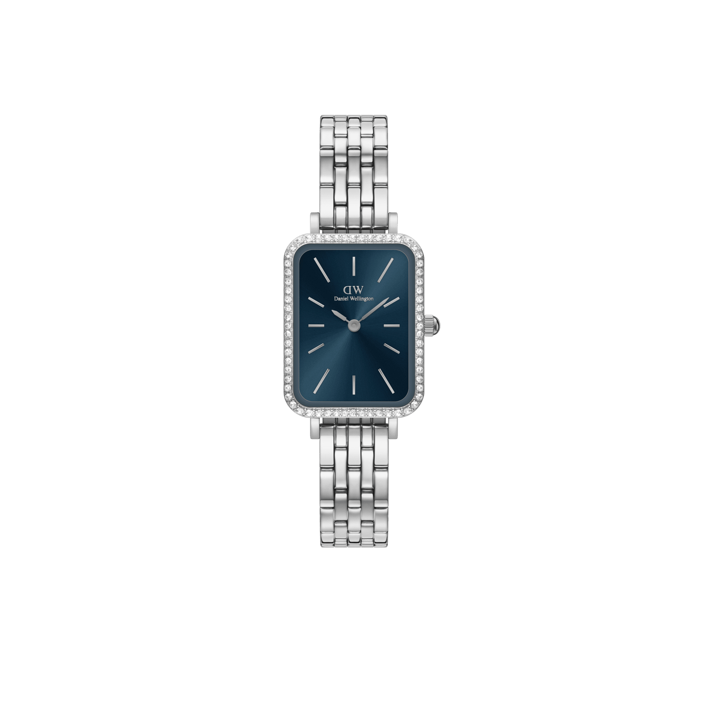 DW Quadro Lumine Bezel 5-Link Arctic Silver Watch