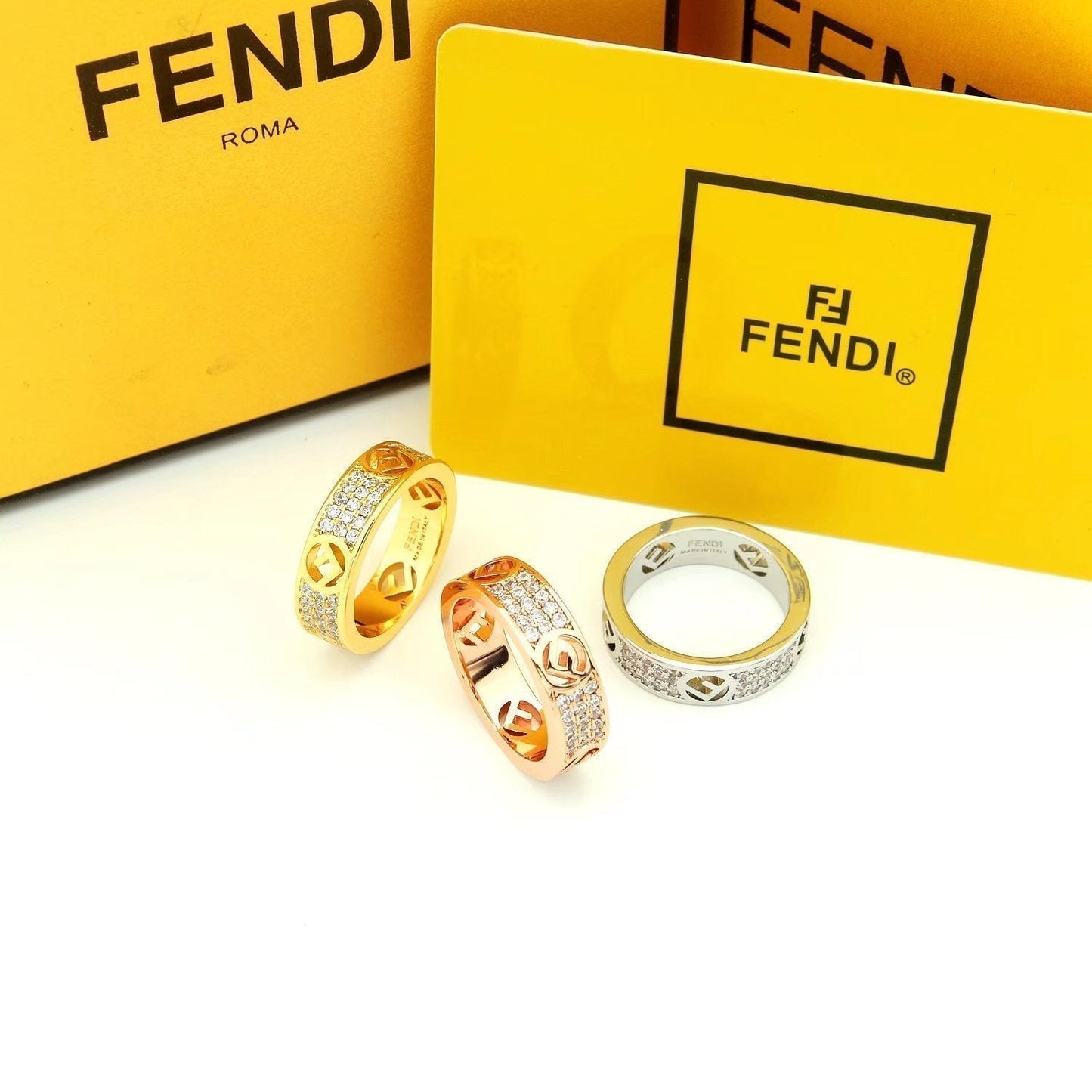 18K Fendi Is White Gold Ring