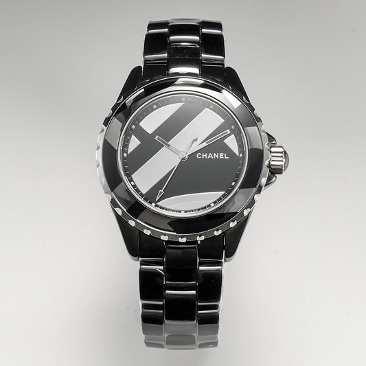 CHANEL J12 38mm Automatic Limited Untitled H5582 Black Ceramic Black Steel Dial