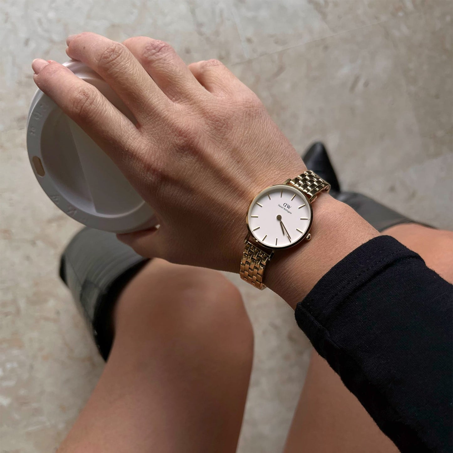 DW Petite 5-Link Evergold Watch