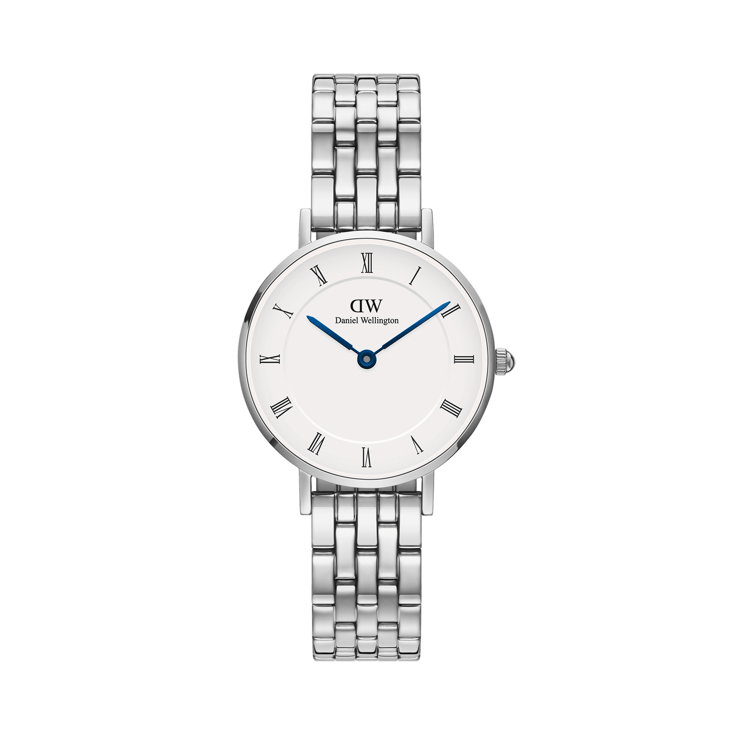 DW Petite Roman Numerals 5-Link Silver Watch