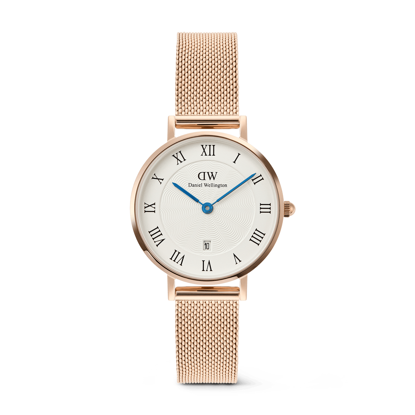 DW Petite Roman Numerals Date Rose Gold Watch